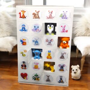 Advent Calendar with 24 Surprise Knitted-Style 3D Printed Toys – Holiday Gift for Kids & Collectors