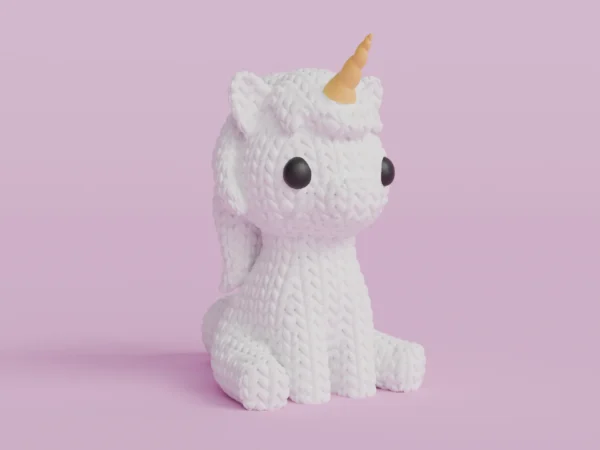 Knitted unicorn