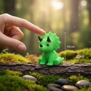 Knitted Triceratops Dinosaur