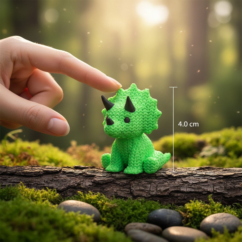 Knitted Triceratops Dinosaur