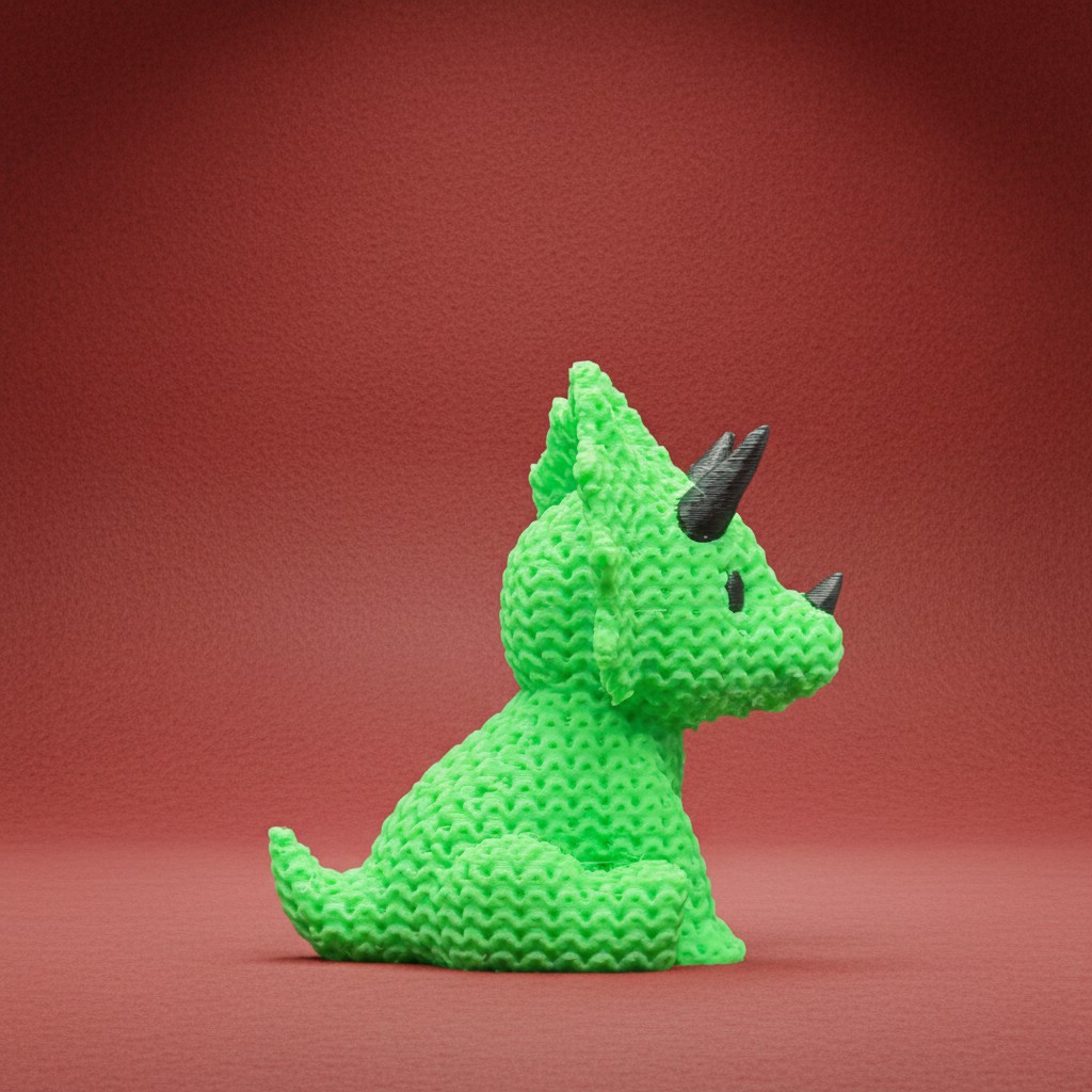Knitted Triceratops Dinosaur - Image 2