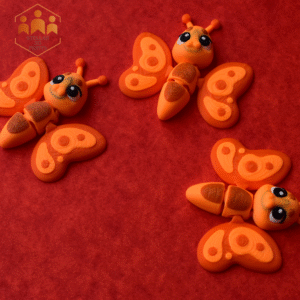 Articulated Flexi Orange Butterfly