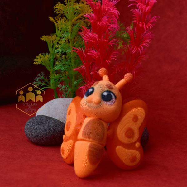 Articulated Flexi Orange Butterfly - Image 3