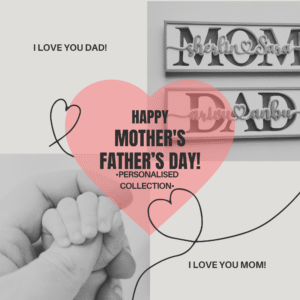 Custom 3D Printed Layered Dad & Mom Sign with Magnet | Personalized with Kids’ Names | Father’s Day, Mother’s Day Gift