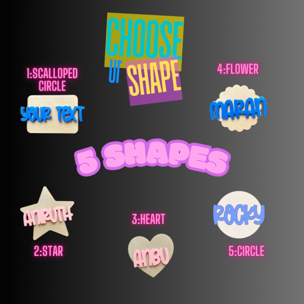 Custom 3D Printed Name Fridge Magnet | 5 Cute Shape Options | Personalized Gift in Military Khaki & Blue – 45mm - Image 3